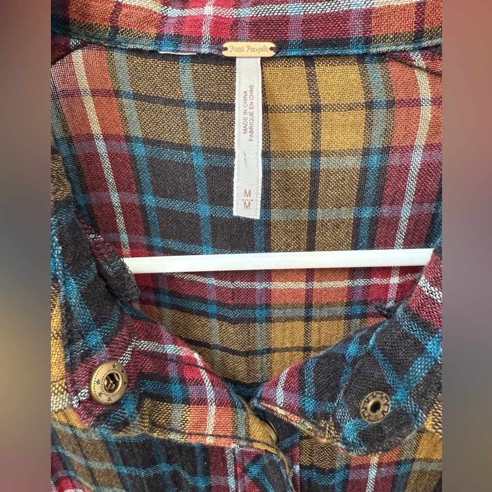 Free People Multicolor Plaid Shirt - Picture 6 of 11